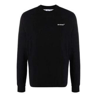 Off-White Men’ s SS22 Caravaggio Arrow Alphabet Long Sleeves Loose Fit Black T-Shirt Off-White Men’ s SS22 Caravaggio Arrow Alphabet Long Sleeves Loose Fit Black T-Shirt