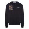 Off-White Men’ s SS22 Character Logo Printing Round Neck Long Sleeves Black