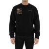Off-White Men’ s SS22 Character Logo Printing Round Neck Long Sleeves Black