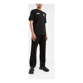 Off-White Men’ s SS22 Chest Classic Arrow Alphabet Printing Short Sleeve Black T-Shirt Off-White Men’ s SS22 Chest Classic Arrow Alphabet Printing Short Sleeve Black T-Shirt