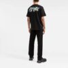 Off-White Men’ s SS22 Chest Classic Arrow Alphabet Printing Short Sleeve Black T-Shirt