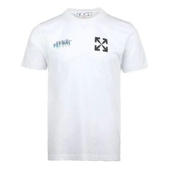Off-White Men’ s SS22 Chest Classic Arrow Alphabet Printing Short Sleeve White T-Shirt Off-White Men’ s SS22 Chest Classic Arrow Alphabet Printing Short Sleeve White T-Shirt