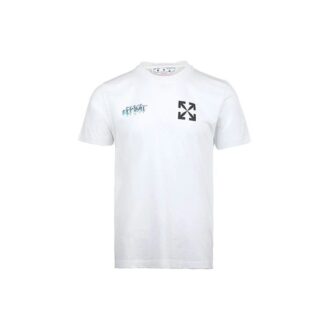 Off-White Men’ s SS22 Chest Classic Arrow Alphabet Printing Short Sleeve White T-Shirt Off-White Men’ s SS22 Chest Classic Arrow Alphabet Printing Short Sleeve White T-Shirt