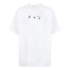 Off-White Men’ s SS22 Chest Printing Round Neck Pullover Short Sleeve White T-Shirt