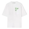 Off-White Men’ s SS22 Diagonal Arrow Spray Painting Short Sleeve Loose Fit White T-Shirt