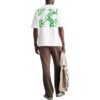 Off-White Men’ s SS22 Diagonal Arrow Spray Painting Short Sleeve Loose Fit White T-Shirt