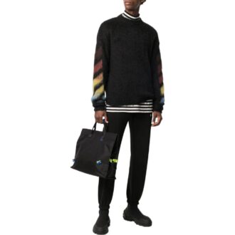 Off-White Men’ s SS22 Diagonal Stripes Bundle Feet Casual Sports Pants/Trousers/Joggers Version Black Off-White Men’ s SS22 Diagonal Stripes Bundle Feet Casual Sports Pants/Trousers/Joggers Version Black
