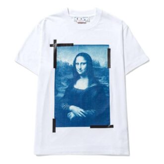 Off-White Men’ s SS22 Elizabeth Printing Round Neck Pullover Short Sleeve White T-Shirt Off-White Men’ s SS22 Elizabeth Printing Round Neck Pullover Short Sleeve White T-Shirt