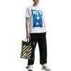 Off-White Men’ s SS22 Elizabeth Printing Round Neck Pullover Short Sleeve White T-Shirt
