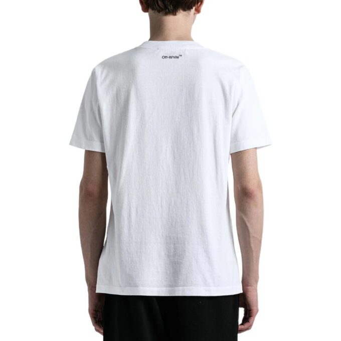 Off-White Men’ s SS22 Elizabeth Printing Round Neck Pullover Short Sleeve White T-Shirt
