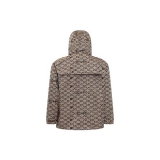 Off-White Men’ s SS22 Geometry Full Print Zipper Hooded Jacket Loose Fit Beige Off-White Men’ s SS22 Geometry Full Print Zipper Hooded Jacket Loose Fit Beige
