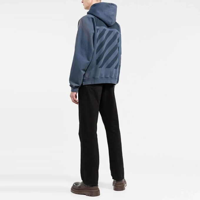Off-White Men’ s SS22 Gradient Raglan Sleeve Pullover Blue