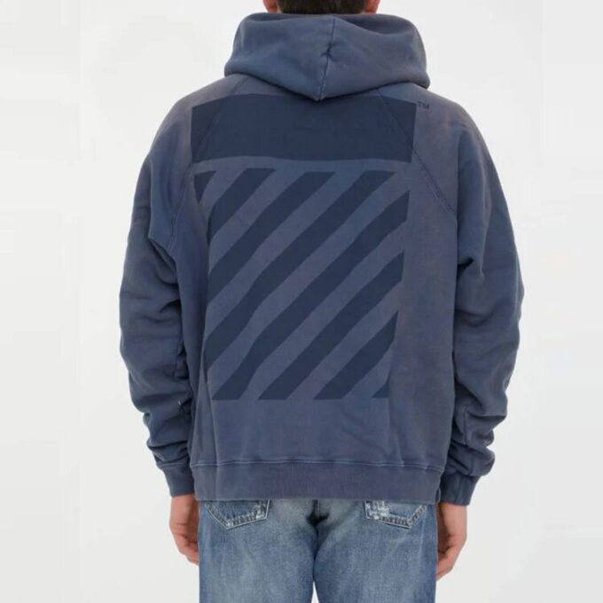 Off-White Men’ s SS22 Gradient Raglan Sleeve Pullover Blue