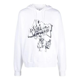 Off-White Men’ s SS22 Graffiti Printing Drawstring Loose Fit White Off-White Men’ s SS22 Graffiti Printing Drawstring Loose Fit White