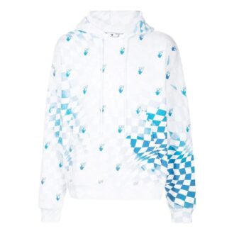 Off-White Men’ s SS22 Grid Logo Printing Pullover Version Blue White Off-White Men’ s SS22 Grid Logo Printing Pullover Version Blue White