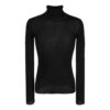 Off-White Men’ s SS22 Helvet Ribbed Slim Fit Wool Sweater Black