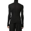 Off-White Men’ s SS22 Helvet Ribbed Slim Fit Wool Sweater Black