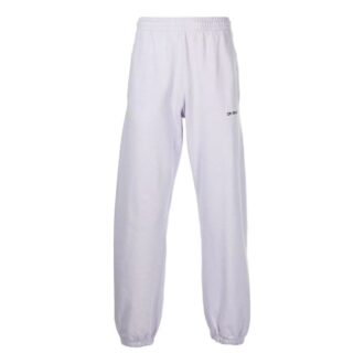 Off-White Men’ s SS22 Iconic Twill Printing Sports Pants/Trousers/Joggers Version Light Grey