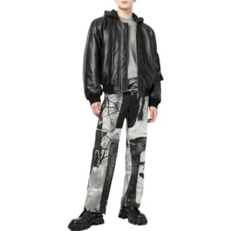 Off-White Men’ s SS22 Ink High Waist Straight Casual Pants/Trousers Loose Fit Off-White Men’ s SS22 Ink High Waist Straight Casual Pants/Trousers Loose Fit