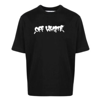 Off-White Men’ s SS22 Logo Alphabet Printing Short Sleeve Black T-Shirt Off-White Men’ s SS22 Logo Alphabet Printing Short Sleeve Black T-Shirt