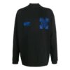 Off-White Men’ s SS22 Logo Arrow Printing Half Turtleneck Long Sleeves Black T-Shirt