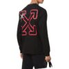 Off-White Men’ s SS22 Logo Arrow Printing Round Neck Pullover Long Sleeves Version Black
