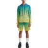 Off-White Men’ s SS22 Logo Full Print Gradient Loose Fit Pullover Gradient
