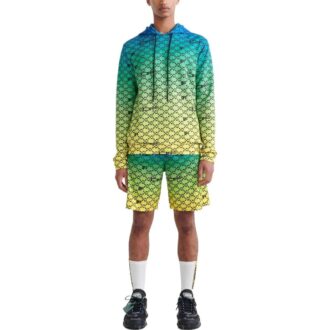 Off-White Men’ s SS22 Logo Full Print Gradient Loose Fit Pullover Gradient