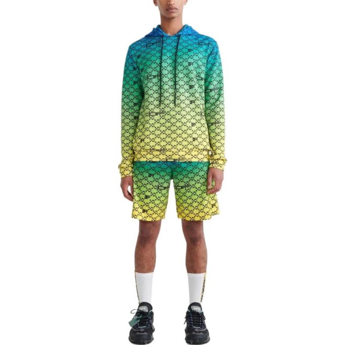 Off-White Men’ s SS22 Logo Full Print Gradient Loose Fit Pullover Gradient