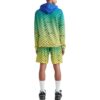 Off-White Men’ s SS22 Logo Full Print Gradient Loose Fit Pullover Gradient