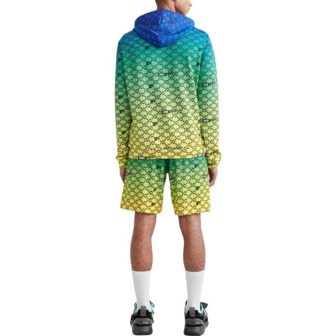 Off-White Men’ s SS22 Logo Full Print Gradient Loose Fit Pullover Gradient