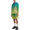 Off-White Men’ s SS22 Logo Full Print Gradient Loose Fit Pullover Gradient