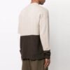 Off-White Men’ s SS22 Logo Intarsia Colorblock Wool Sweater Beige