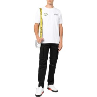 Off-White Men’ s SS22 Logo Pattern Printing Short Sleeve White T-Shirt