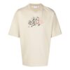 Off-White Men’ s SS22 Logo Pattern Round Neck Short Sleeve Version White T-Shirt