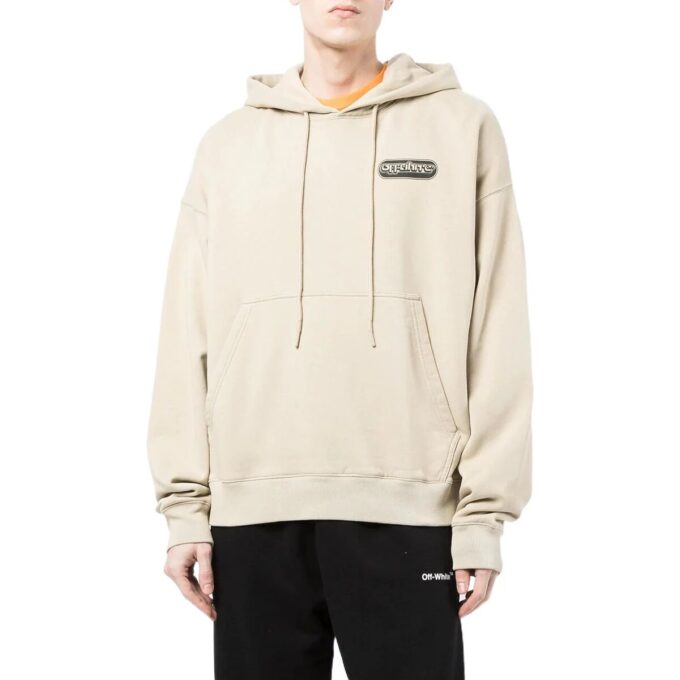 Off-White Men’ s SS22 Logo Printing Loose Fit Beige