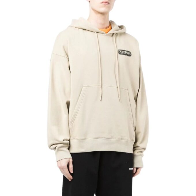 Off-White Men’ s SS22 Logo Printing Loose Fit Beige