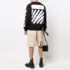 Off-White Men’ s SS22 Logo Printing Round Neck Black