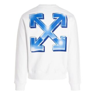 Off-White Men’ s SS22 Logo Printing Round Neck Pullover Hoodless Loose Fit White Off-White Men’ s SS22 Logo Printing Round Neck Pullover Hoodless Loose Fit White