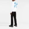 Off-White Men’ s SS22 Logo Printing Round Neck Pullover Hoodless Loose Fit White