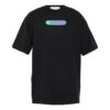 Off-White Men’ s SS22 Logo Printing Round Neck Pullover Short Sleeve Loose Fit Black T-Shirt