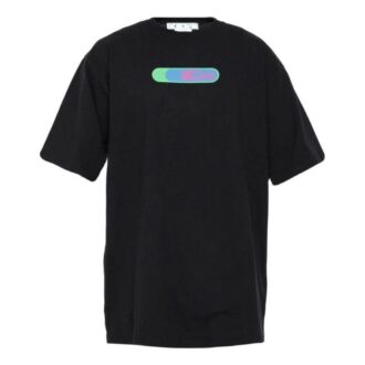 Off-White Men’ s SS22 Logo Printing Round Neck Pullover Short Sleeve Loose Fit Black T-Shirt Off-White Men’ s SS22 Logo Printing Round Neck Pullover Short Sleeve Loose Fit Black T-Shirt
