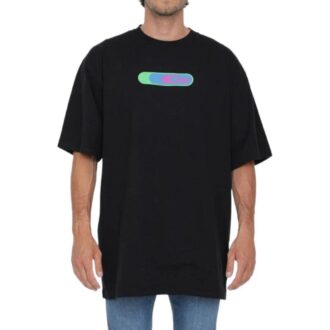 Off-White Men’ s SS22 Logo Printing Round Neck Pullover Short Sleeve Loose Fit Black T-Shirt Off-White Men’ s SS22 Logo Printing Round Neck Pullover Short Sleeve Loose Fit Black T-Shirt