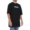 Off-White Men’ s SS22 Logo Printing Round Neck Pullover Short Sleeve Loose Fit Black T-Shirt