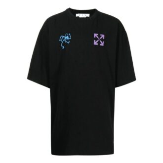 Off-White Men’ s SS22 Logo Printing Round Neck Short Sleeve Black T-Shirt Off-White Men’ s SS22 Logo Printing Round Neck Short Sleeve Black T-Shirt