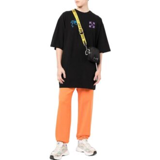 Off-White Men’ s SS22 Logo Printing Round Neck Short Sleeve Black T-Shirt Off-White Men’ s SS22 Logo Printing Round Neck Short Sleeve Black T-Shirt