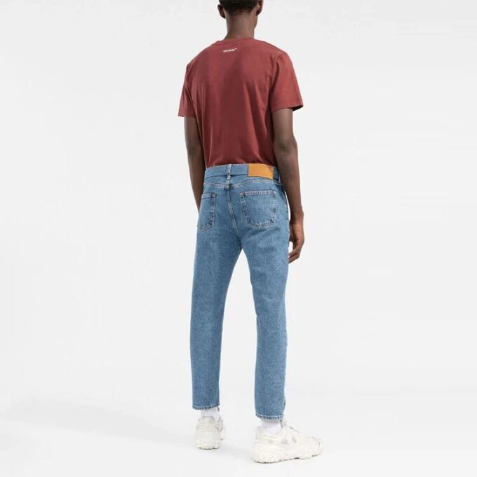 Off-White Men’ s SS22 Logo Printing Round Neck Short Sleeve Version Brick Red T-Shirt