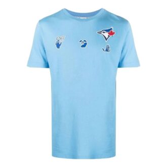 Off-White Men’ s SS22 Logo Printing Short Sleeve Blue T-Shirt Off-White Men’ s SS22 Logo Printing Short Sleeve Blue T-Shirt