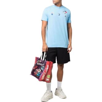 Off-White Men’ s SS22 Logo Printing Short Sleeve Blue T-Shirt Off-White Men’ s SS22 Logo Printing Short Sleeve Blue T-Shirt