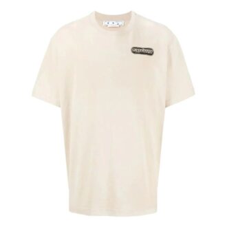 Off-White Men’ s SS22 Logo Printing Short Sleeve Light Brown T-Shirt Off-White Men’ s SS22 Logo Printing Short Sleeve Light Brown T-Shirt